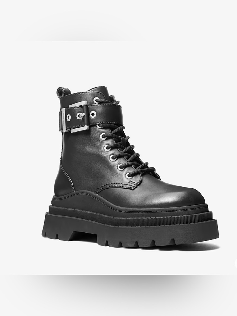 Michael Kors Colby Leather Combat Boot